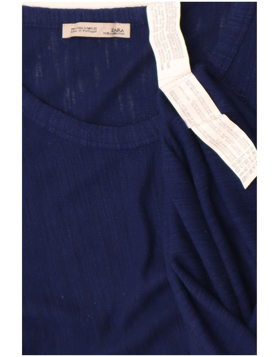 Damska asymetryczna tunika Zara UK 10 Small Blue Viscose