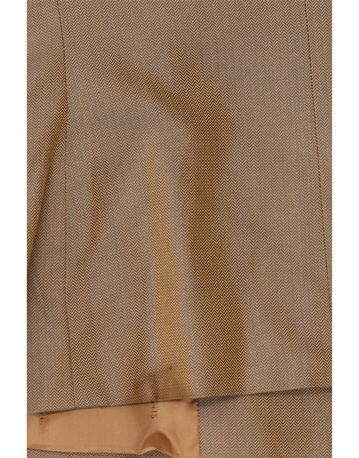Kurtka damska Escada Elements Blazer UK 12 w kolorze średniego beżu w jodełkę