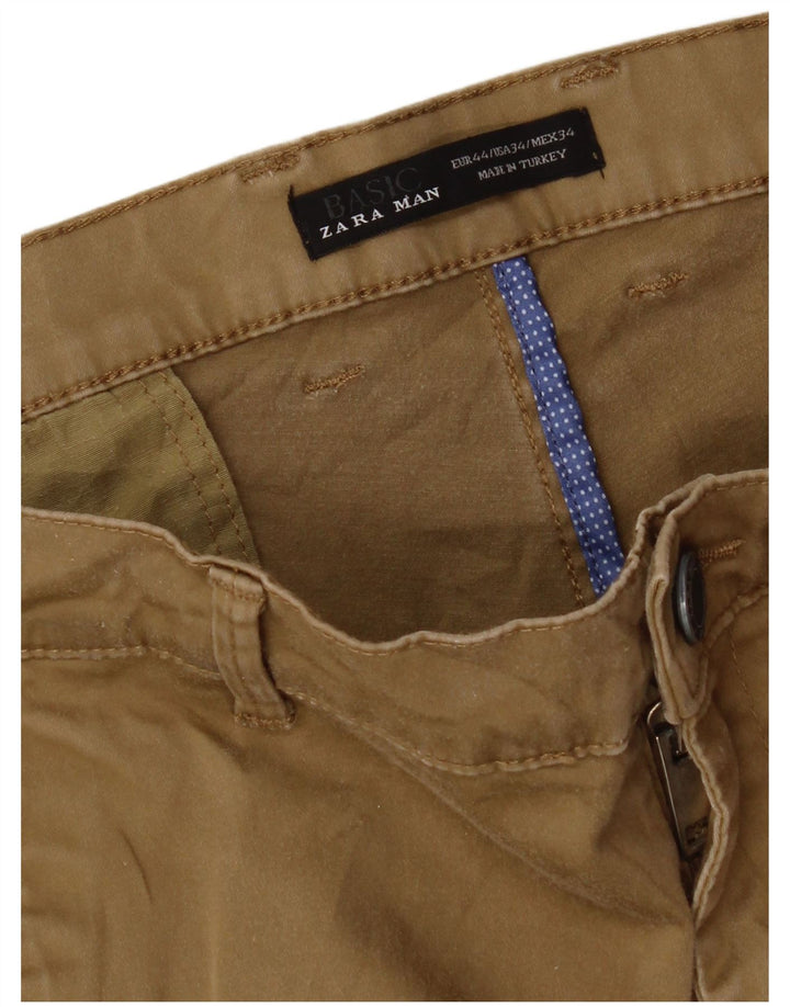 Męskie spodnie chino Zara EU 44 Large W34 L29 Beżowe