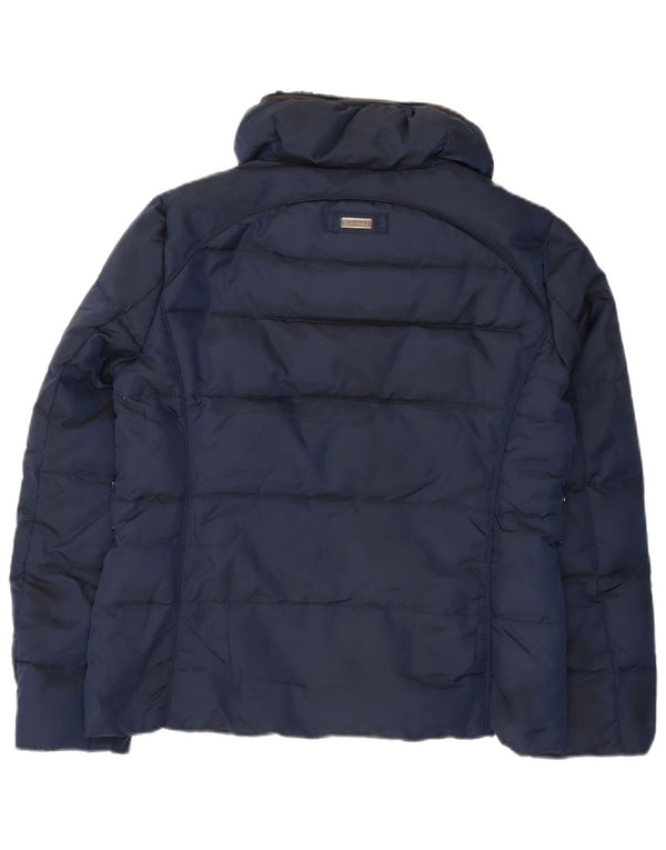Damska ocieplana kurtka Zara UK 18 XL, granatowa, nylonowa