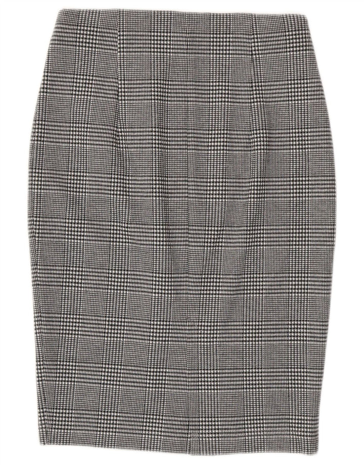 Marks & Spencer Damska spódnica ołówkowa UK 8 Small W28 Szara, poliestrowa kratka