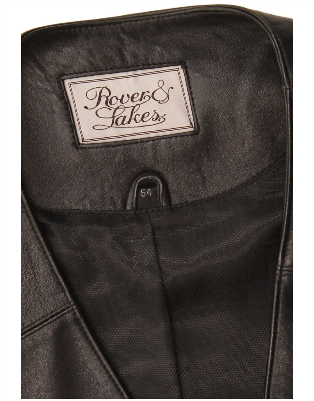 ROVER&LAKES Męska kamizelka skórzana IT 54 XL, czarna skóra