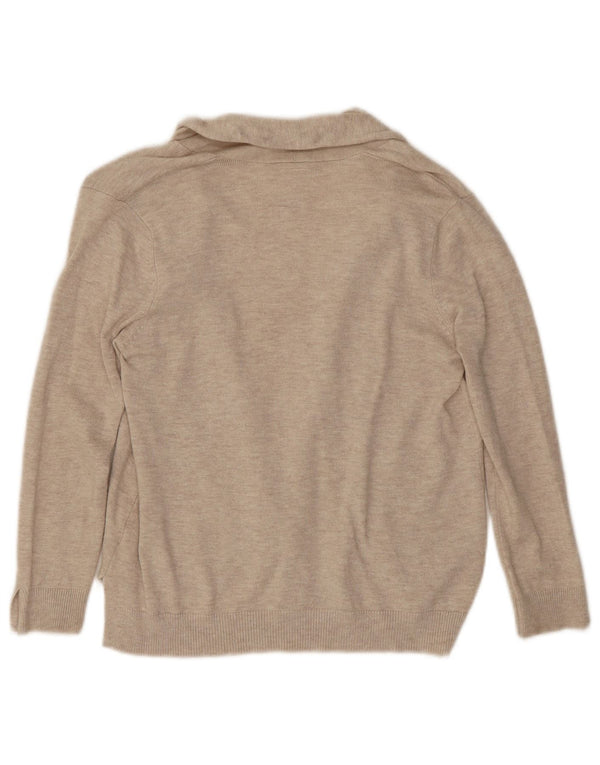 Sweter damski Zara z otwartym kardiganem UK 8 Small Beżowa wiskoza