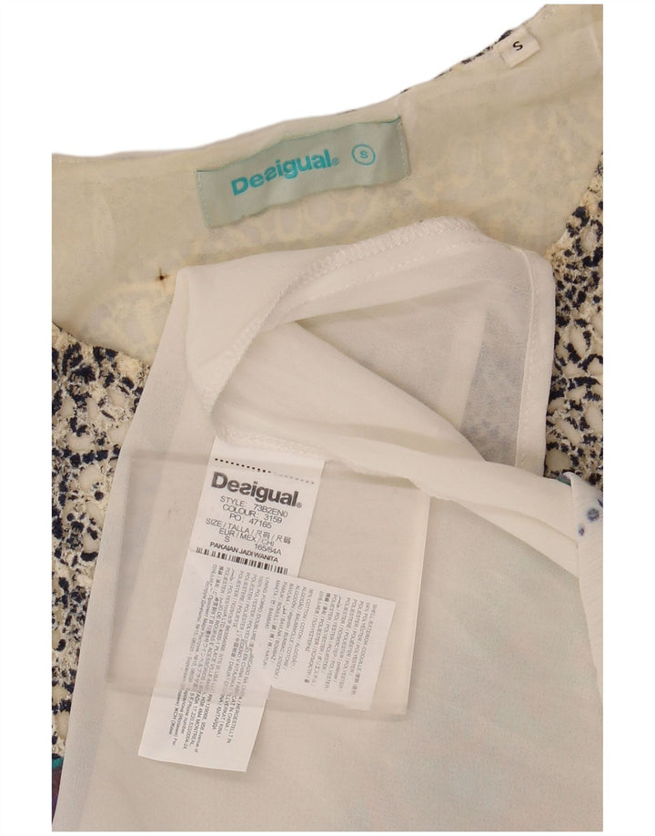 Damska bluzka z grafiką DESIGUAL Top UK 10, mała, wielokolorowa paisley