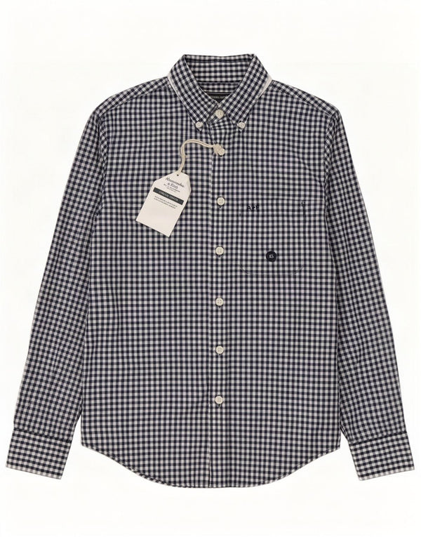 Koszula męska Abercrombie & Fitch XS, bawełniana, granatowa kratka