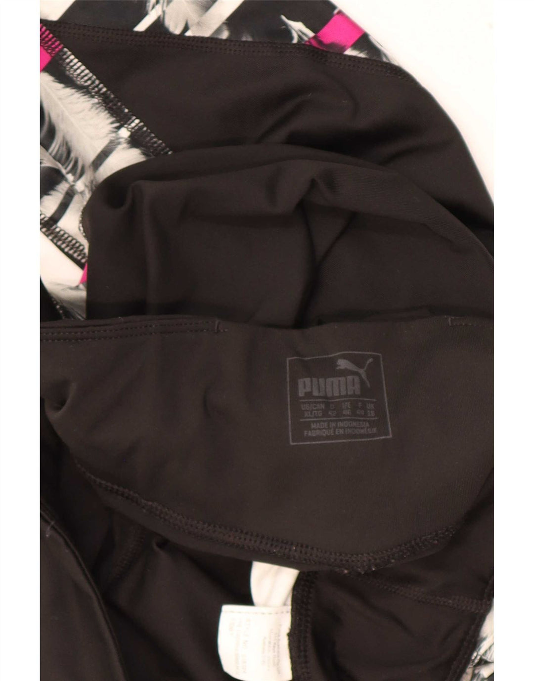 Legginsy Damskie Puma UK 18 XL Czarne Geometryczne
