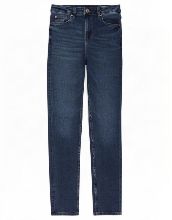 Marks & Spencer Damskie Lily Slim Jeans UK 10 Small W27 L30 Niebieska bawełna