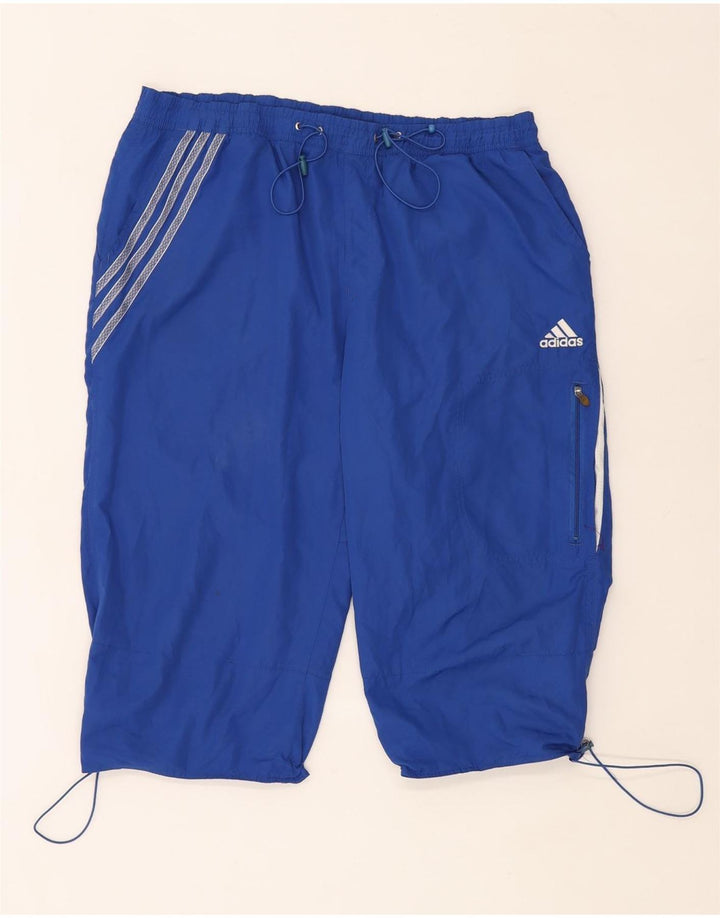 Męskie spodenki sportowe Adidas Bermudy, duże, niebieskie, z blokami kolorów, z poliestru