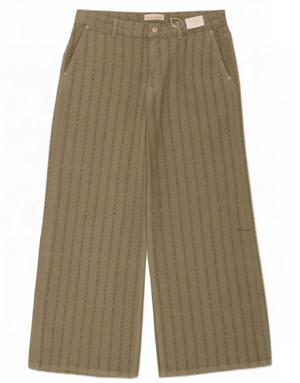 Marks & Spencer Damskie spodnie chino z wysokim stanem UK 14 Large W32 L27 Khaki