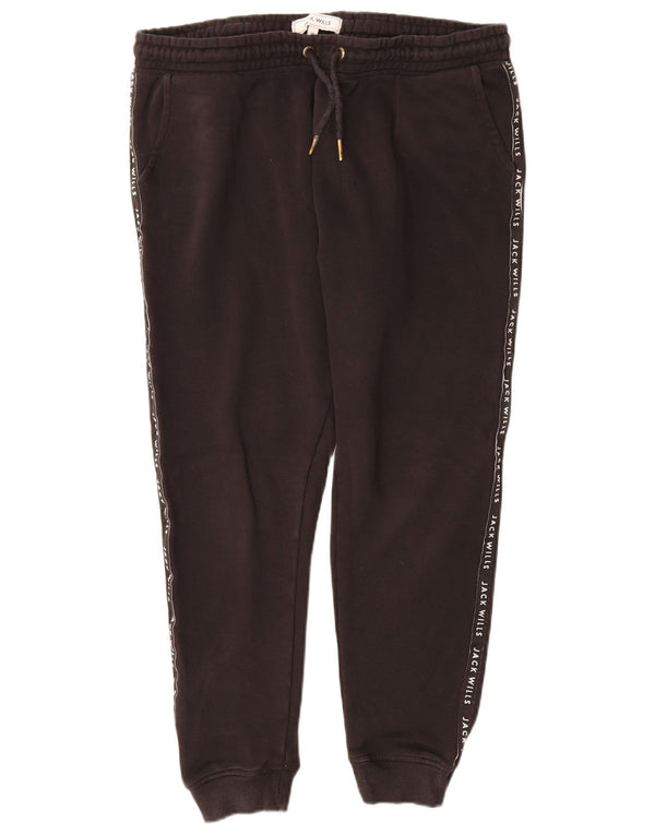Damskie spodnie dresowe Jack Wills Graphic Joggers UK 14, duże czarne