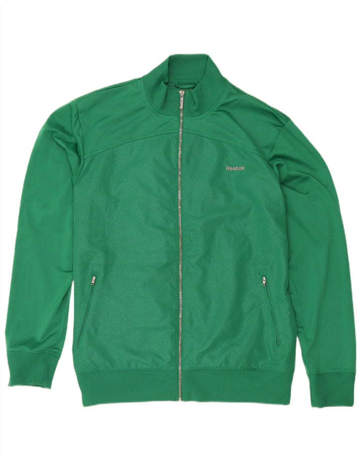 Męska kurtka dresowa Reebok XL Zielony poliester
