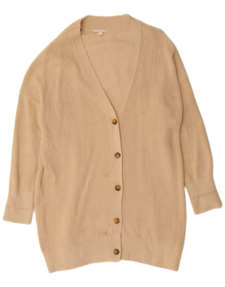 COS Damski sweter oversize o przedłużonym fasonie, UK 14, średni beż, bawełna