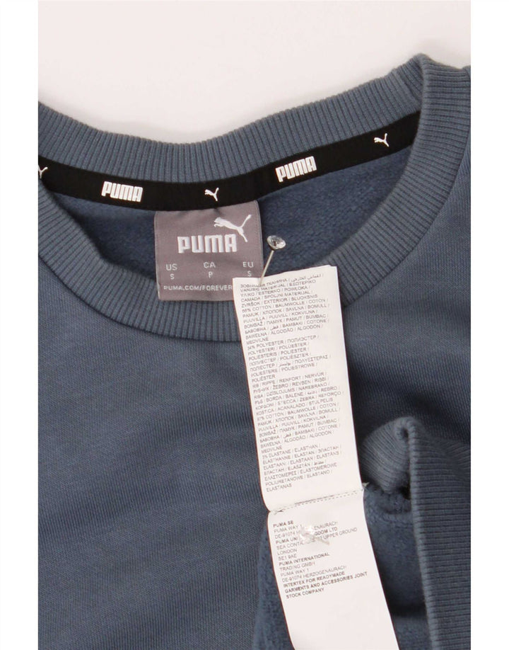Męska bluza Puma Sweter, mała, niebieska, bawełniana