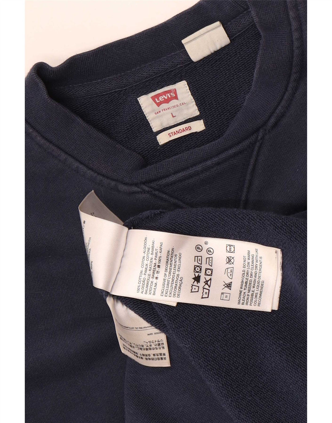 Męski sweter standardowy Levi's, duży, granatowy