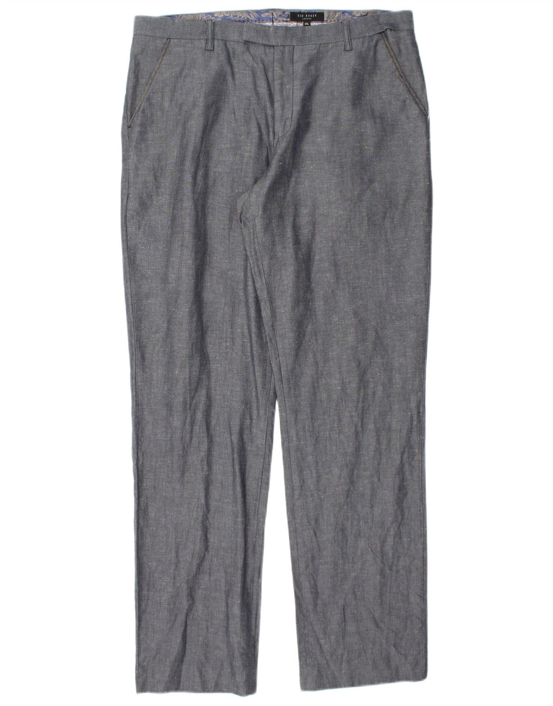 Męskie proste spodnie chino TED BAKER W34 L32 Niebieskie, bawełniane