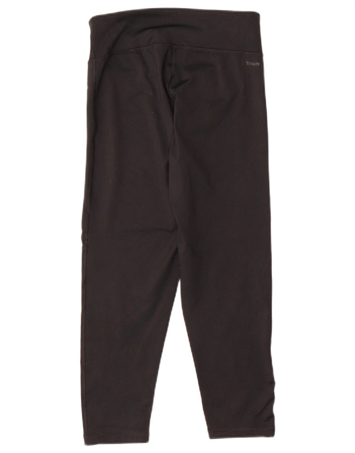 Damskie legginsy ADIDAS Climalite Graphic Capri UK 8/10, małe czarne