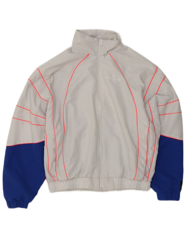 Damska kurtka dresowa Adidas UK 12 Medium Blue Colourblock Sports