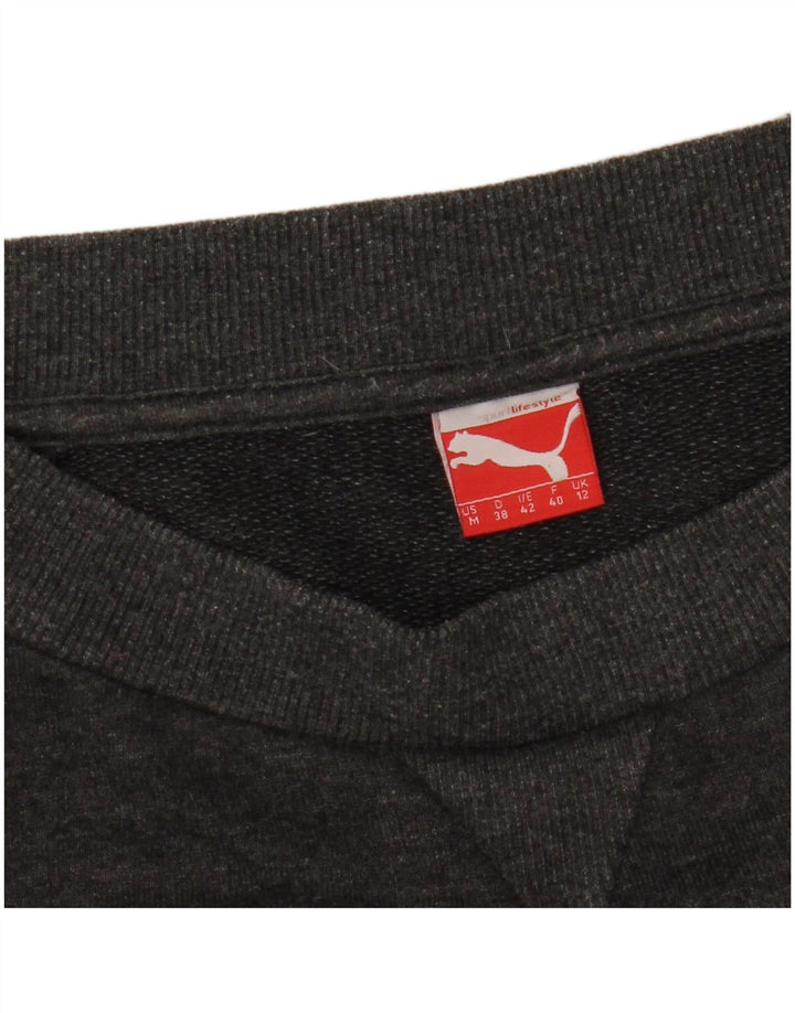 Damska bluza z grafiką PUMA z krótkim rękawem, UK 12, średnioszara