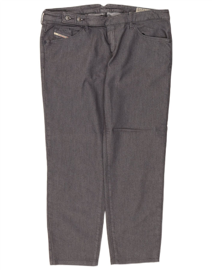 Damskie proste dżinsy Diesel W32 L26 Szara bawełna