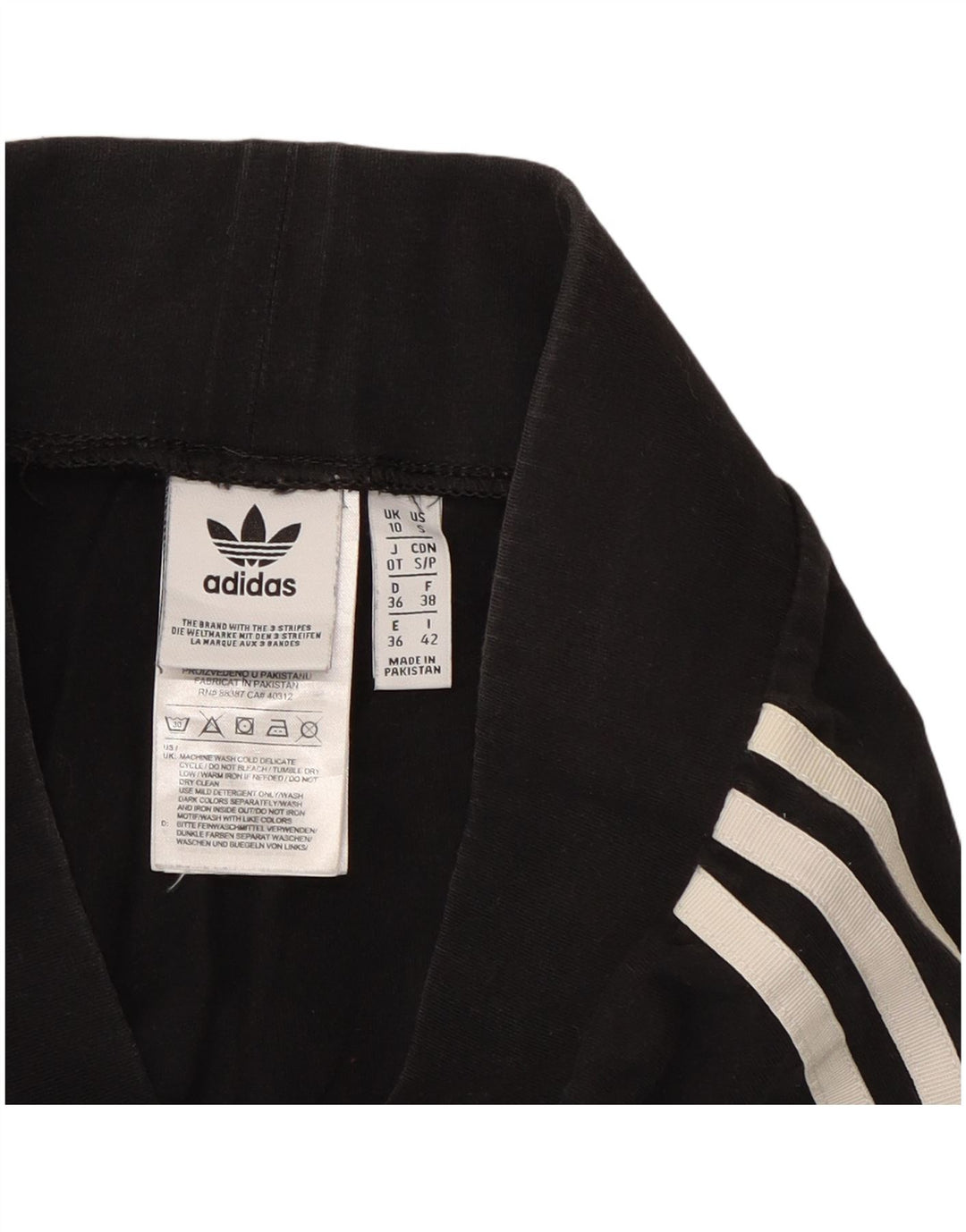 Legginsy Damskie Adidas UK 10 Małe Czarne Bawełniane