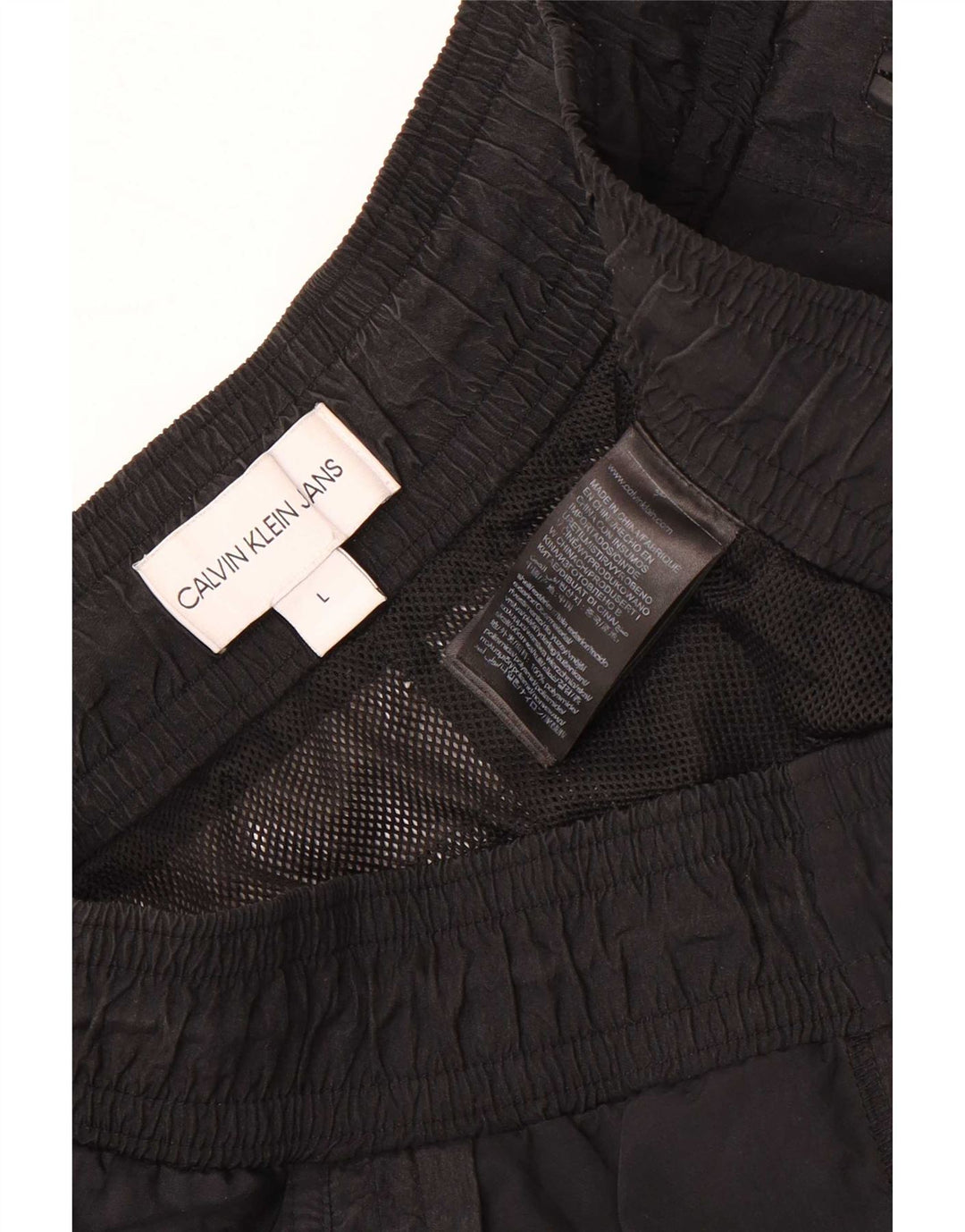 Męskie spodnie dresowe Calvin Klein Joggery, duże, czarne, poliamidowe