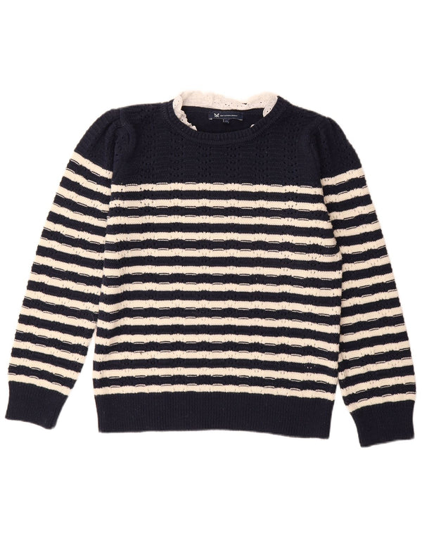 Crew Clothing Damski sweter z dekoltem w łódkę UK 12, średni granatowy