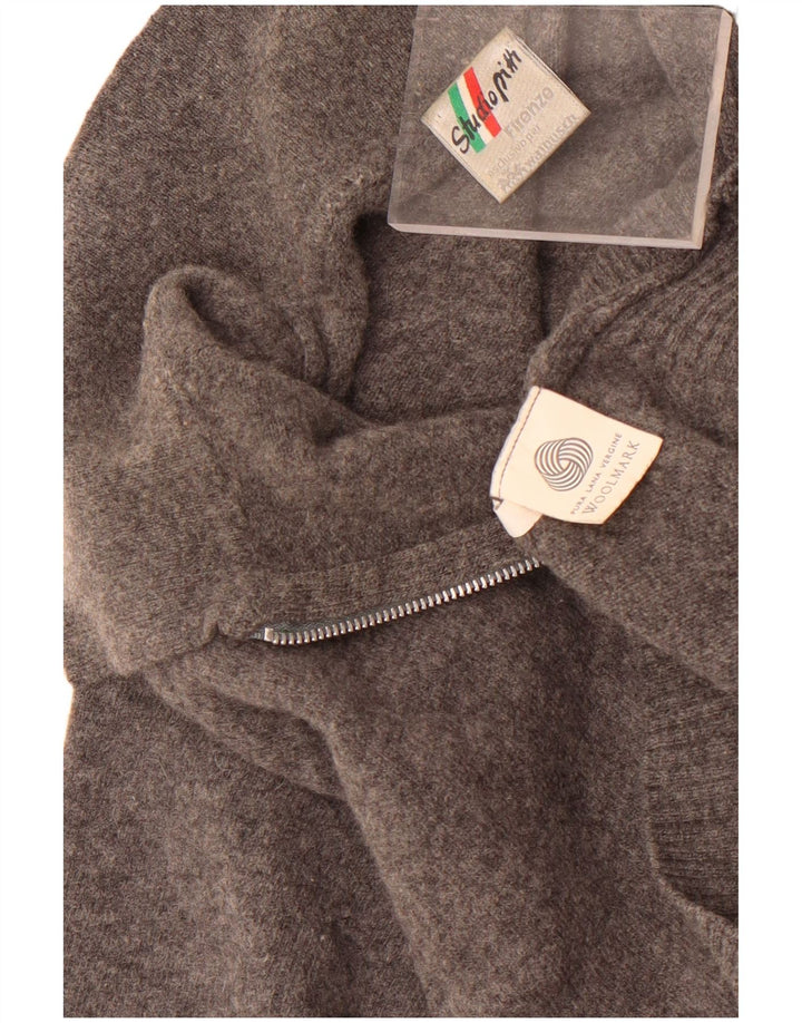 Męski sweter Walbusch Studio Pitti z golfem 2XL Szara dziewicza wełna