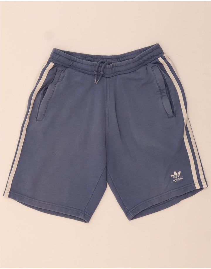 Męskie spodenki sportowe Adidas, małe, niebieskie, bawełniane