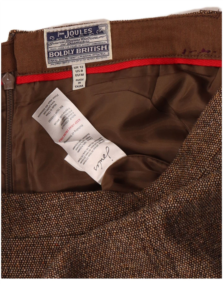 Damska spódnica ołówkowa JOULES UK 12 Medium W28 Brązowa wełna