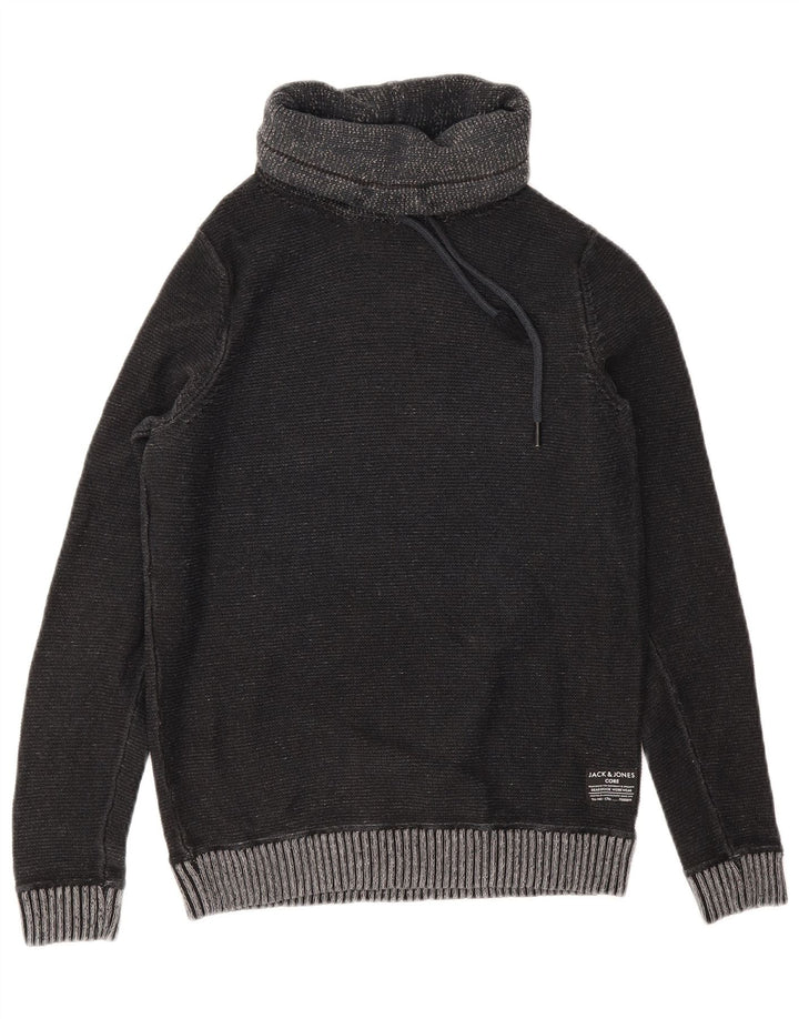 JACK & JONES Męski sweter z golfem, mały, szary