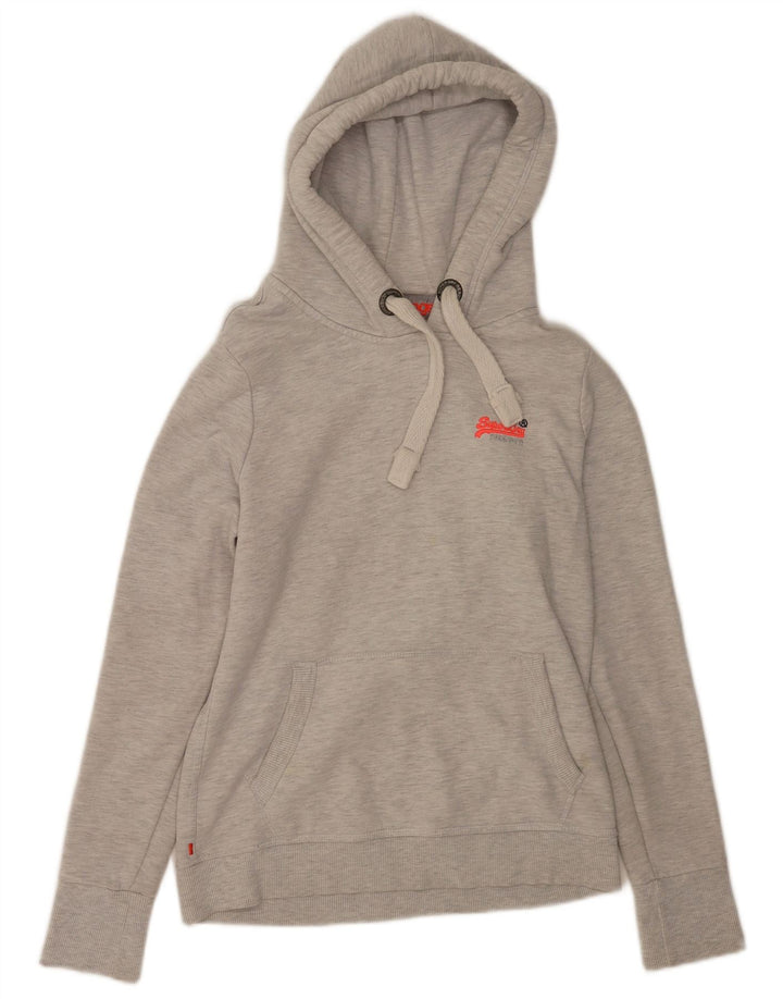 Damski sweter z kapturem Superdry UK 14, średnioszary, bawełniany