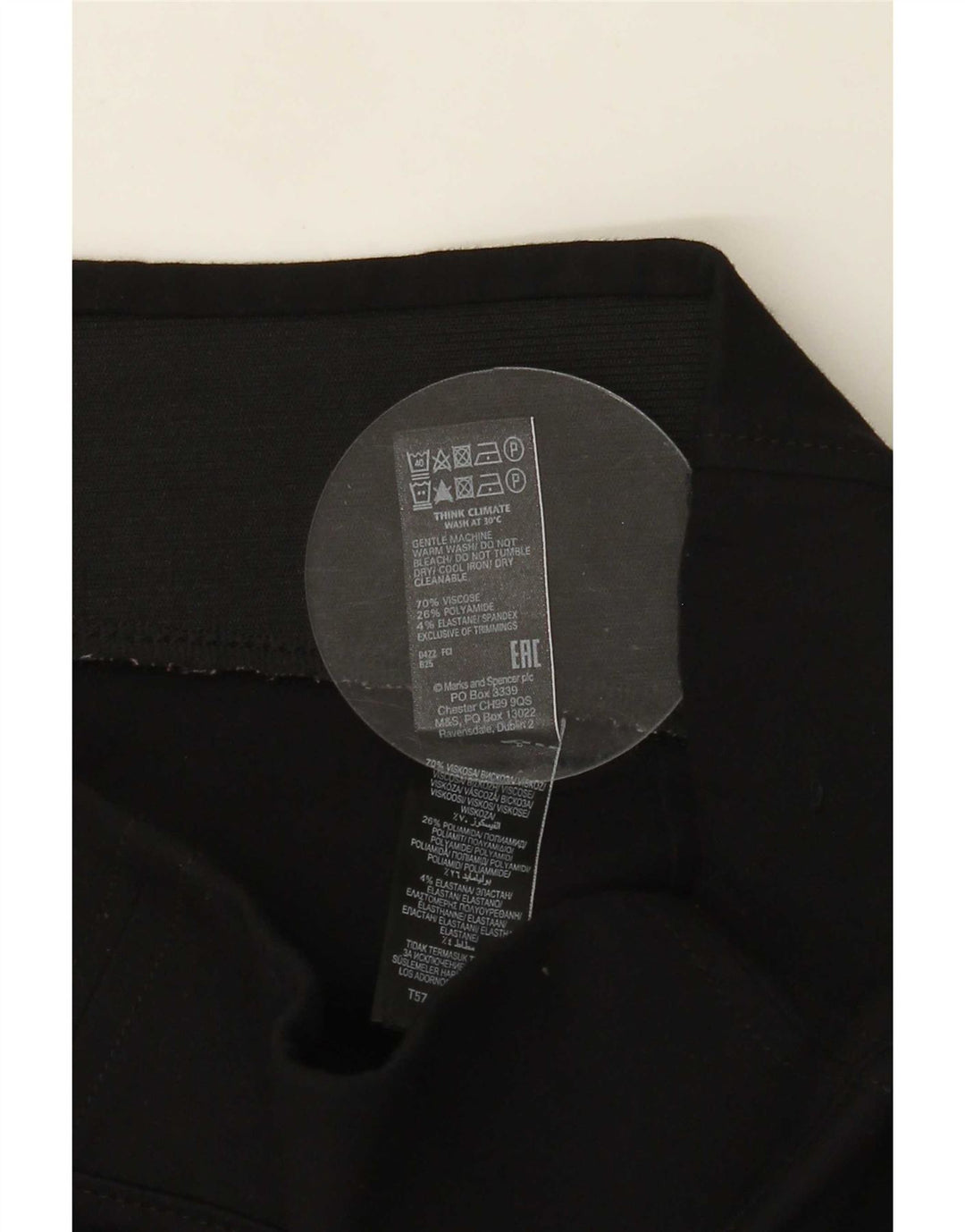 Legginsy damskie Marks & Spencer UK 14, duże, czarne, wiskozowe