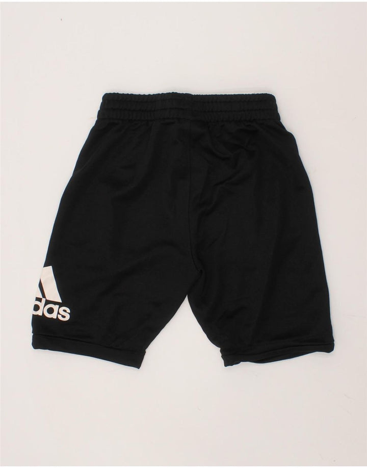 ADIDAS Boys Graphic Sport Shorts 4-5 Years  Black Polyester Vintage Adidas and Second-Hand Adidas from Messina Hembry 