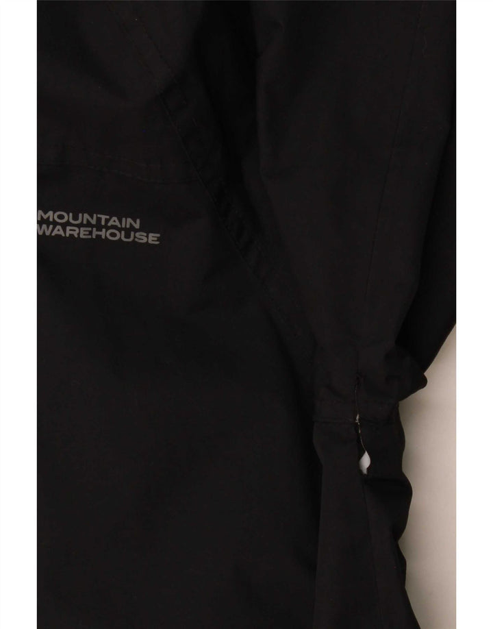 Męska kurtka przeciwdeszczowa z kapturem Mountain Warehouse UK 36, mała, czarna, poliester