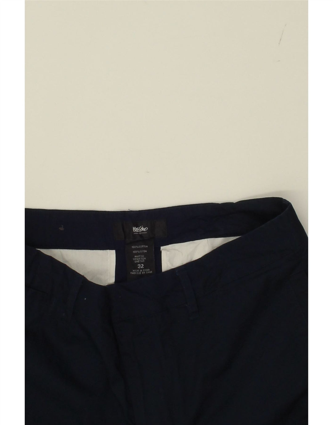 MOSSIMO Mens Chino Shorts W32 Medium Navy Blue Cotton Vintage Mossimo and Second-Hand Mossimo from Messina Hembry 