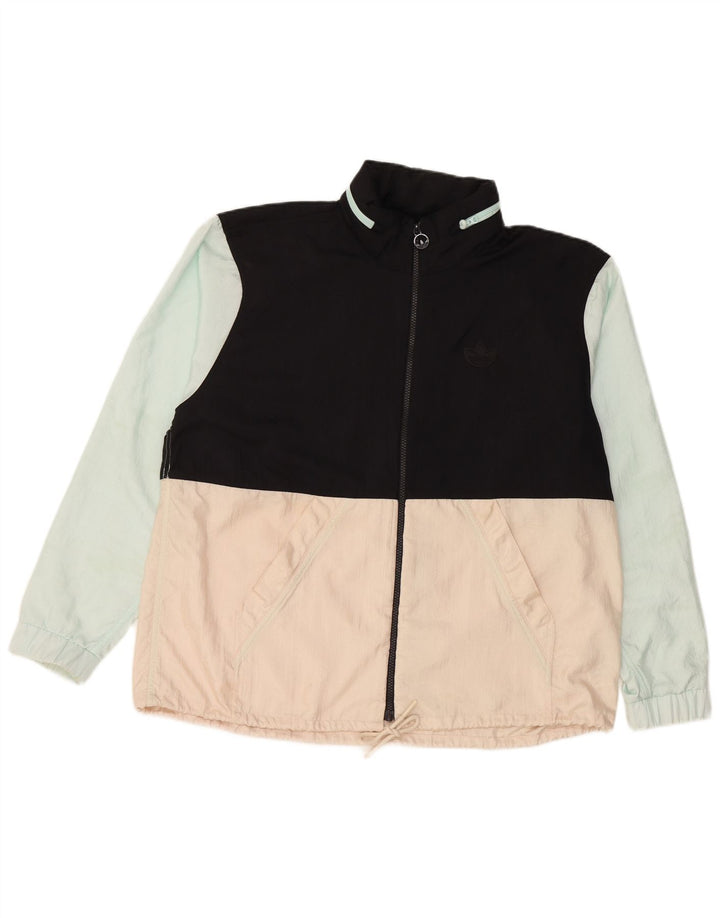 Damska kurtka dresowa ADIDAS UK 12, średnia, wielobarwna, z blokami kolorów