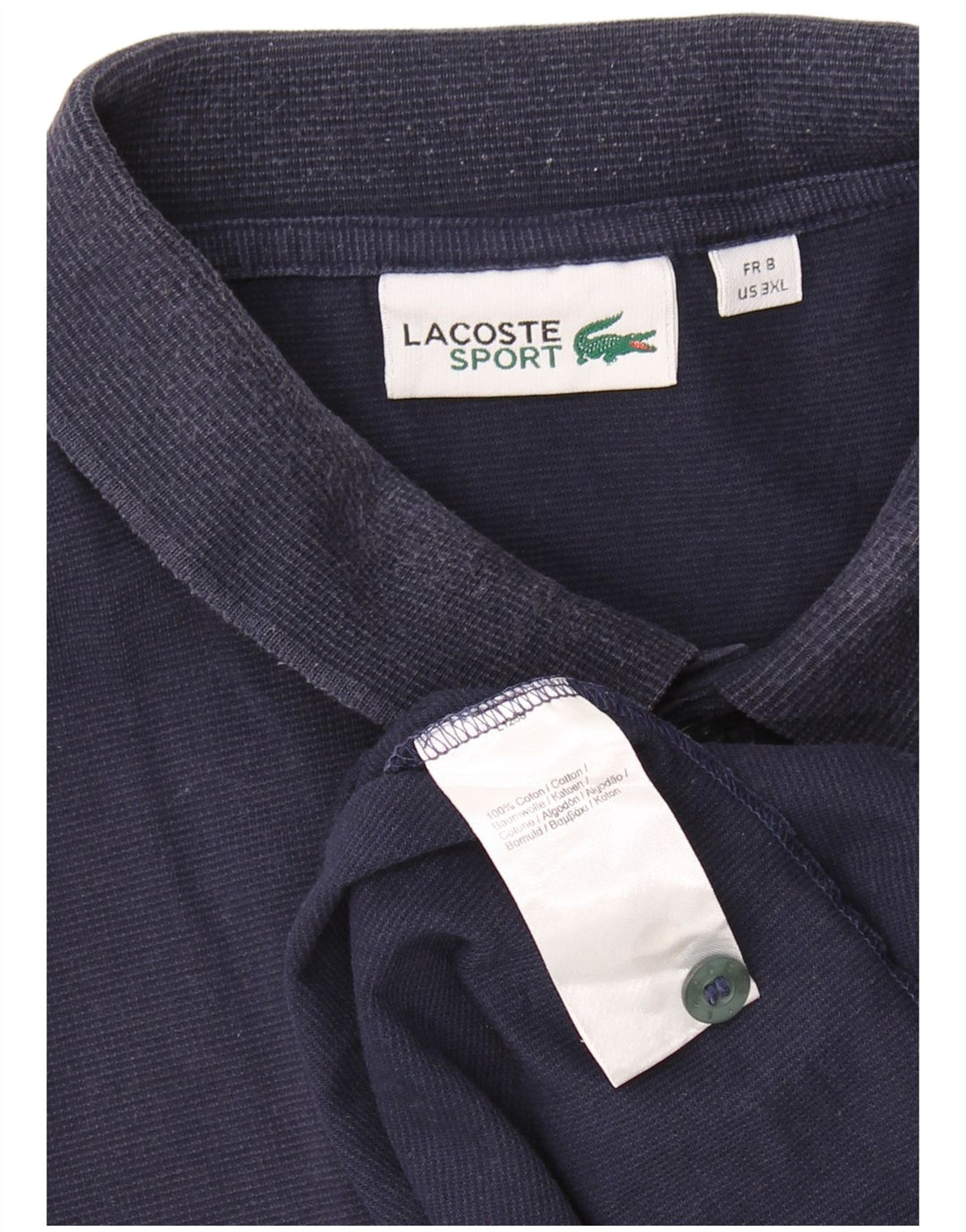 Męska koszulka polo LACOSTE Rozmiar 8 3XL Granatowa, bawełniana
