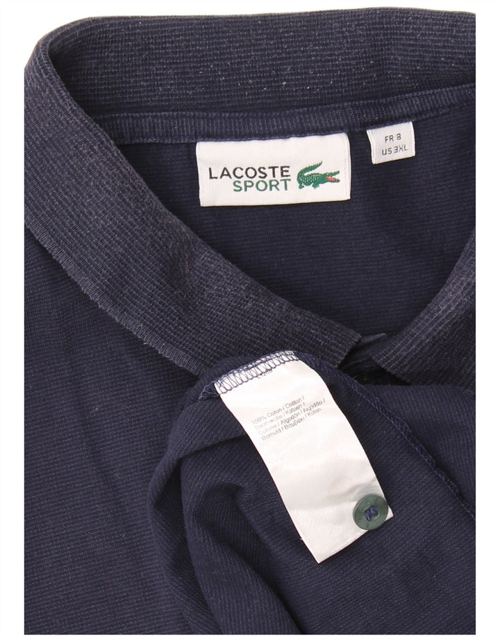 Męska koszulka polo LACOSTE Rozmiar 8 3XL Granatowa, bawełniana