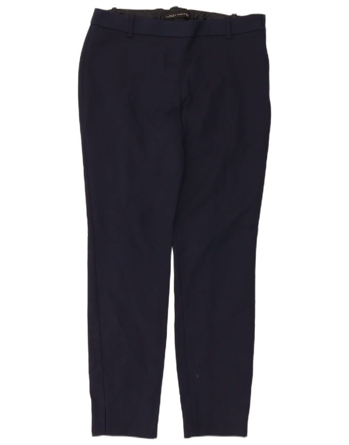 Spodnie damskie Zara Slim Casual, średnie W30 L27, granatowe
