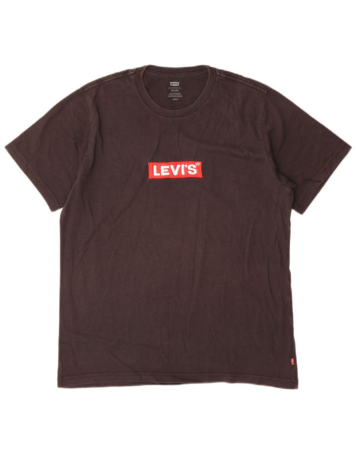 Męski T-shirt Levi's o swobodnym kroju z grafiką, średni czarny