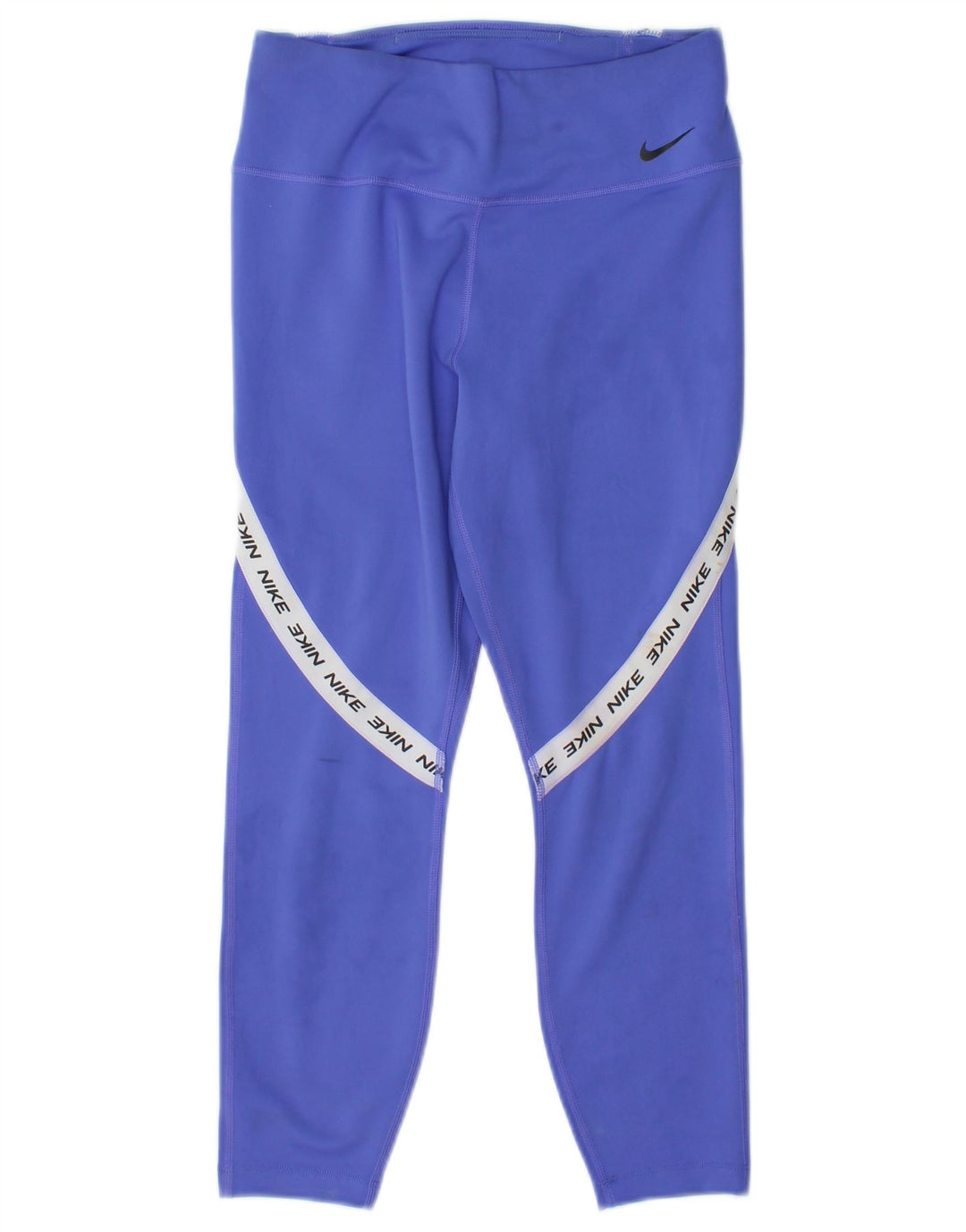 Damskie legginsy Nike Graphic Capri UK 8, mały, niebieski, poliester z blokami kolorów