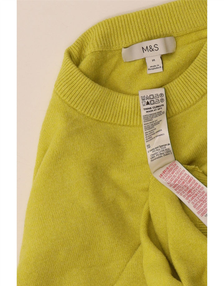 Sweter damski Marks & Spencer z okrągłym dekoltem, UK 14, średni żółty