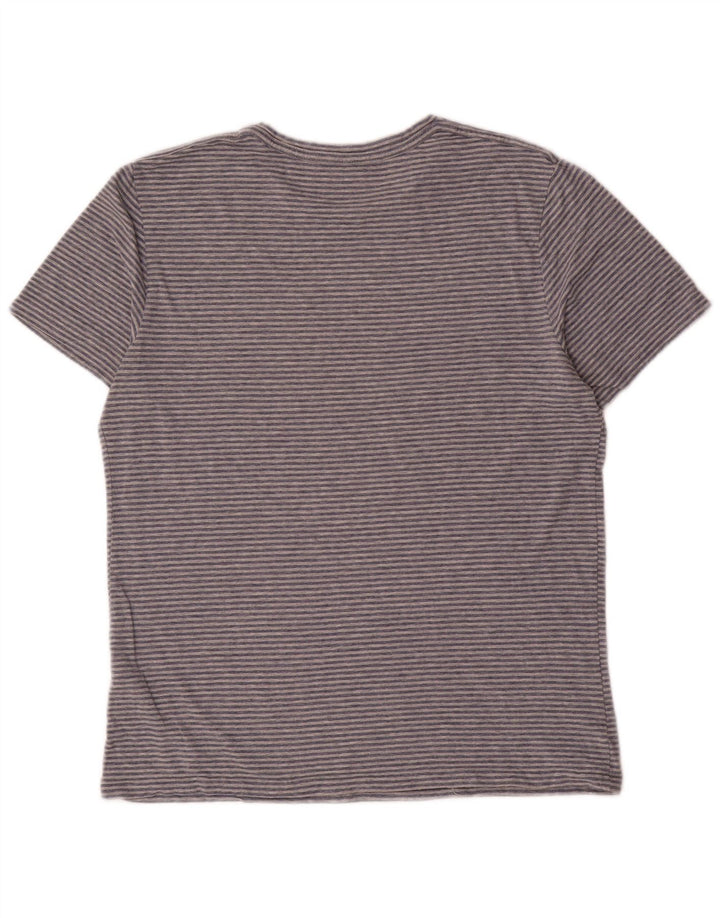 T-shirt męski All Saints, duży, w szare paski