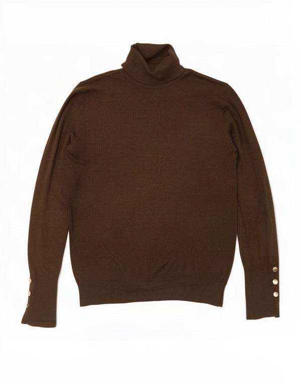 Damski sweter z golfem Zara UK 16, duża wiskoza khaki