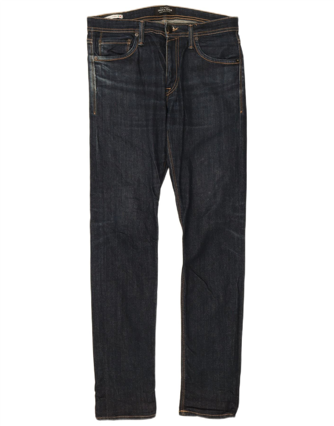 JACK & JONES Męskie jeansy GLENN Slim W32 L32 Granatowe, bawełniane