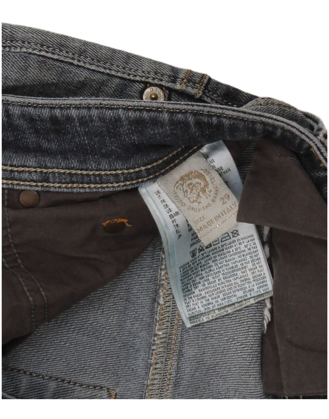 Męskie jeansy Diesel Slim W29 L28 Niebieskie bawełniane