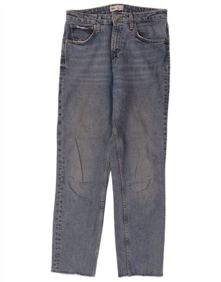 Damskie proste dżinsy Zara EU 38 Small W28 L28 Niebieskie