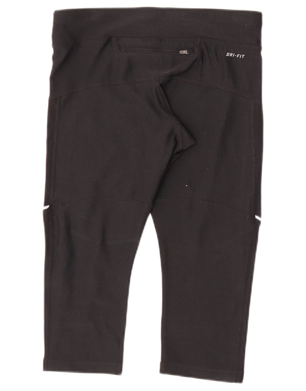 Damskie legginsy Nike Capri UK 8, małe, czarne, poliestrowe