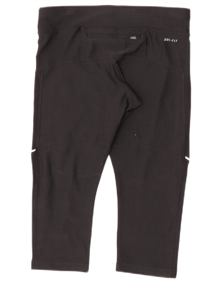 Damskie legginsy Nike Capri UK 8, małe, czarne, poliestrowe