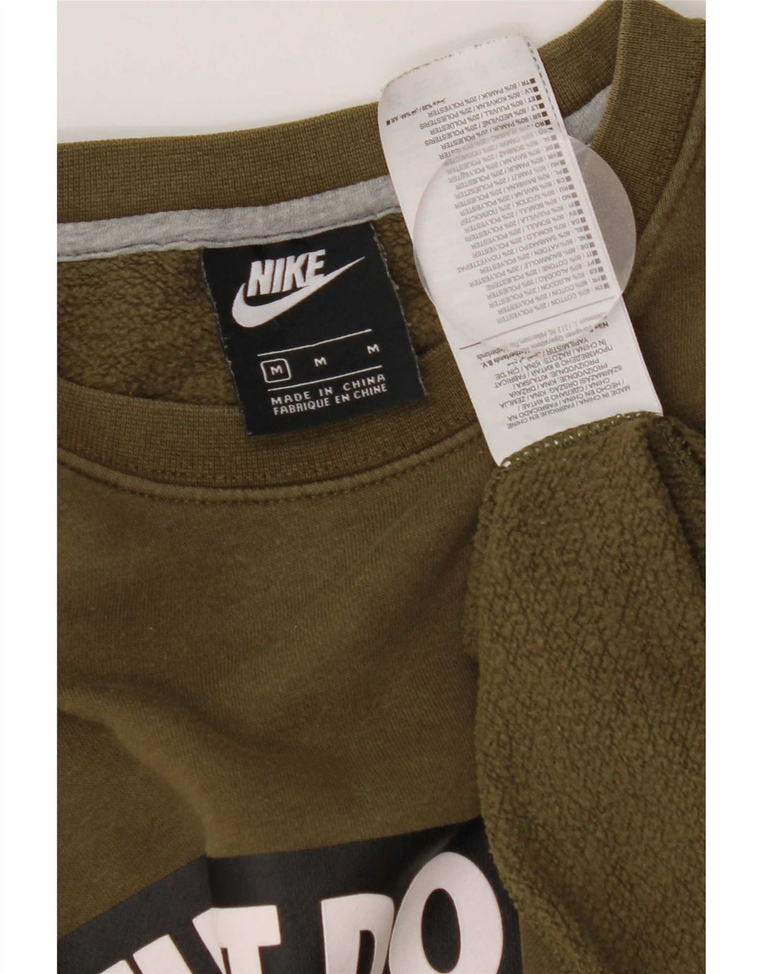 Męska bluza z grafiką Nike, średnia, bawełniana khaki